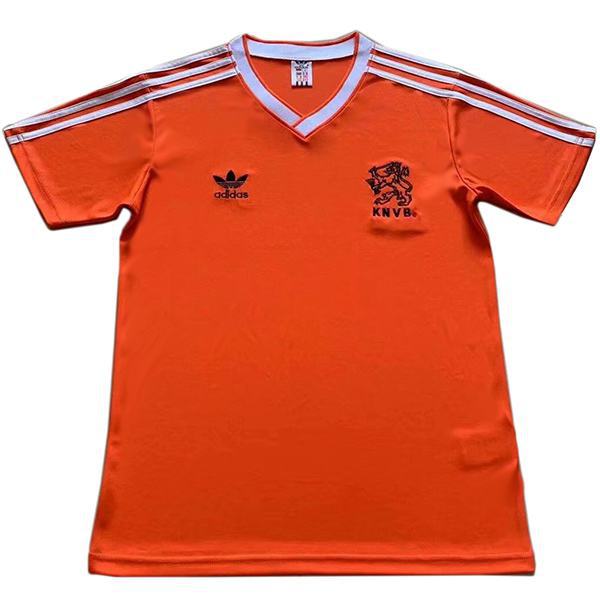 Netherlands home retro soccer jersey match men's first sportswear football shirt 1986